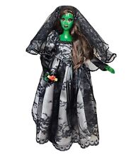 OOAK Gothic Wedding Dress Zombie Witch Bride Barbie Doll Halloween Handmade picture