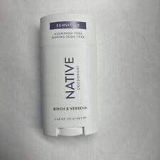 NATIVE Deodorant 2.65 oz ~ Birch & Verbena, Sensitive, Aluminum Free~New/Genuine picture