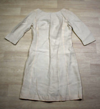 60s Ivory Sheath Midi Dress True Vintage 1960s 3/4 Sleeve See Description picture