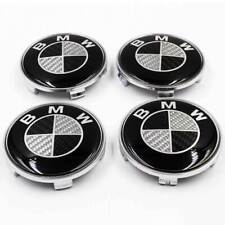 4Pcs Wheel Emblem Wheel Center Caps Badge 68mm For BMW Charcoal Fiber picture