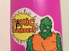 VINTAGE 1991 TOXIC CRUSADER ANIMATED SERIES FLUORO PLASTIC DRINK BOTTLE TROMA picture
