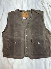 Schaefer Outfitter Men's RangeWax Western Cowboy Oak Vest Sz XL Made in USA picture