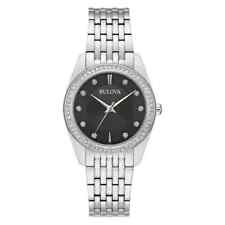 Bulova 96L317 Classic Crystal Stainless Steel Quartz Ladies Watch / NEW WITH TAG picture