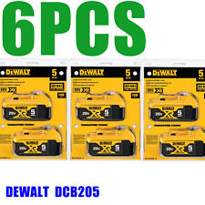6 PCS DEWALT DCB205 20V Max XR 5.0Ah Li-ion Power Tool Battery Original genuine picture