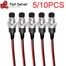 5/10PCS Mini Push Button Pre-Wired Momentary N/O OFF-ON Switch Plug 12V SPST picture