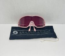 RARE Vintage 1980's Swatch Shield Adjustable Sunglasses Alpina Pink w/ Dust Bag picture