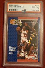 1991 Fleer Basketball #220 Michael Jordan Chicago Bulls HOF PSA 8 NM-MT picture