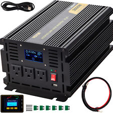 Power Inverter 3000W 6000W 24V DC to 110V 120V AC LCD Outdoor for Car Truck Home picture