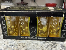 Set of 8 (12oz)w/box Elegance by Federal Drinking Glasses with Dandelions picture