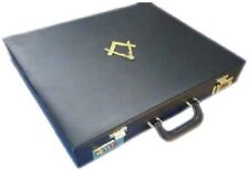 Masonic Regalia MM/WM Mason Apron Hard Case/Briefcase with Yellow Compass picture