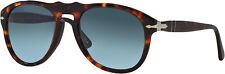 Persol PO0649 Aviator Sunglasses, Havana/Light Blue Gradient, 54 mm picture