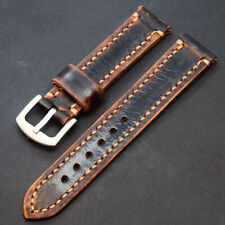 Vintage  distressed leather watch strap 18-26 mm handcrafted veg tanned band picture