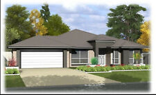 Modern House Home Building Plans 4 BedRoom & 2 Bath room With Garage & CAD  picture