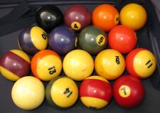 VINTAGE SET OF PREVIOUSLY OWNED USED POOL BILLIARD BALLS  picture