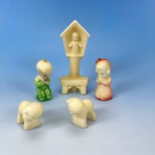 Vintage Gurley Candles Nativity Jesus Lamb Joseph Mary Christmas Tavern Lot of 5 picture