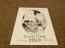 FRAMED ADVERT 11X8 OVALTINE COLD NOURISHING & REFRESHING picture