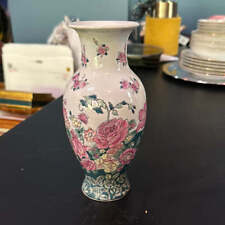 Antique 19th Century Chinese Floral Famille Rose Vase picture