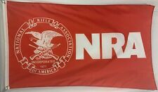 NRA Traditional Flag Banner 3x5FT National Rifle Association Man Cave Red Gun picture