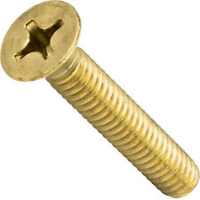 10-32 Flat Head Countersink Machine Screws Solid Brass Phillips Drive All Sizes picture