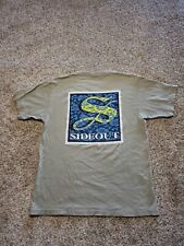 Vintage Sideout T Shirt Large Men Brown Short Sleeve Cotton Graphic USA Made 90s picture