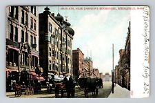 Springfield MA-Massachusetts, Main Business District, Antique Vintage Postcard picture