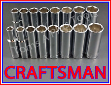 CRAFTSMAN HAND TOOLS 16pc Deep 3/8 SAE METRIC MM 6pt ratchet wrench socket set picture