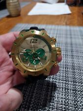 Invicta S1 Rally Men's Watch 52mm Silocone Band Black And Green #21428 picture