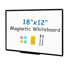 VIZ-PRO Magnetic Whiteboard Dry Erase Board 18 X 12 in with 1 Eraser & 2 Markers picture