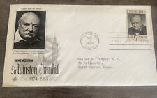 1965 Sir Winston Churchill First Day Cover Envelope, Stamp Sealed With Letter picture