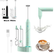 Electric Milk Frother Drink Foamer Coffee Whisk Mixer Stirrer w/3 Heads & Speeds picture