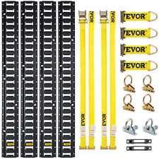 VEVOR E Track Tie Down Rail Kit 18PCs 5' E Track Rails Enclosed Cargo Trailer picture