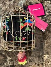 NEW Betsey Johnson KITSCH Bird is the Word Cage Dancer Wristlet Bag picture