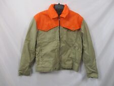 Yellowstone Dutton Jacket Mens Large Brown Orange Zip Up Pockets Cotton New picture