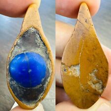 Ancient very old near Eastern Egyptian eye lapis stone inlaid stone piece picture