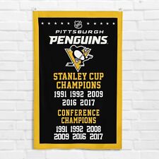 For Pittsburgh Penguins 3x5 ft Banner Hockey NHL Stanley Cup Champions Flag picture