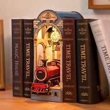 Robotime Time Travel Book Nook with Lights 3D Puzzle Wooden for Adult Gifts picture
