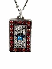 Brighton Americana Red White Blue Star Crystal Pendant Necklace God Bless 18 “ picture