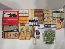Huge Lot Antique Druggist Pharmacy Apothecary Bottles Boxes DeWitt's Garfield's picture