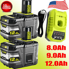 2X For RYOBI P108 18V High Capacity 8.0Ah Battery 18 Volt Lithium-Ion One+ Plus picture