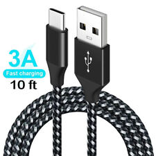Braided USB C Type-C Fast Charging Data SYNC Charger Cable Cord 3/6/10FT picture
