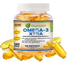 omega 3 fish oil capsules 3x strength 2600mg epa & dha, highest potency 120 picture