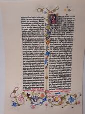 Matthew Gutenberg Bible Illuminated Facsimile Leaf 1961 Cooper Square Publishers picture