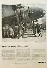 1943 Boeing Airplanes Vintage Ad new glamour girl in Hollywood picture