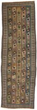 Vintage Multicolored Tribal Design 3X8 Semi Antique Oriental Runner Rug Carpet picture