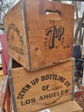 Seven Up Bottling Co Of Los Angeles 1971 or 72 Wooden Box Crate 7-up picture