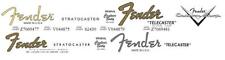 2 Fender Stratocaster 2 Fender Telecaster Headstock Decals + 1 CS Decal - 4 sets picture