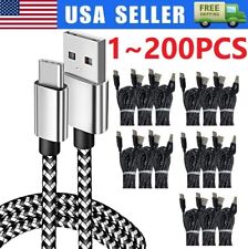 Braided USB C Type-C Fast Charging Data SYNC Charger Cable Cord 3/6/10FT Lot picture
