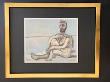 PABLO PICASSO 1961 PRINT MINOTAUR  + VINTAGE + MOUNTED AND FRAMED + BUY IT NOW picture