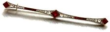 Victorian 1.92ct Rose Cut Diamond Ruby Fantastic Wedding Brooch picture
