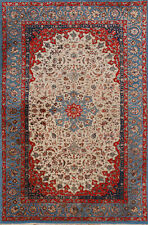 Vintage Ivory/ Light Blue Wool Floral Traditional Rug 3x5 Hand-knotted Carpet picture